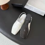 Chanel Women Slingbacks Shiny Calfskin-White G47491