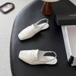Chanel Women Slingbacks Shiny Calfskin-White G47491