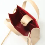 Chanel Women Small Shopping Bag Calfskin & Gold-Tone Metal-Beige