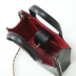 Chanel Women Small Shopping Bag Calfskin & Gold-Tone Metal-Black - Image 6