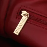 Chanel Women Small Shopping Bag Calfskin & Gold-Tone Metal-Black - Image 9