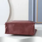 Chanel Women Small Shopping Bag Calfskin & Gold-Tone Metal-Dark Burgundy