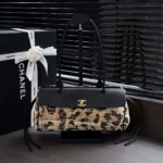 Chanel Women Small Shopping Bag Tweed Mixed Fibers Calfskin & Gold-Tone Metal