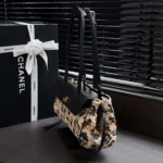 Chanel Women Small Shopping Bag Tweed Mixed Fibers Calfskin & Gold-Tone Metal