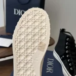 Dior Unisex Hooper High-Top Sneaker Black Dior Oblique Jacquard and Black Suede Calfskin