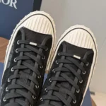 Dior Unisex Hooper High-Top Sneaker Black Dior Oblique Jacquard and Black Suede Calfskin