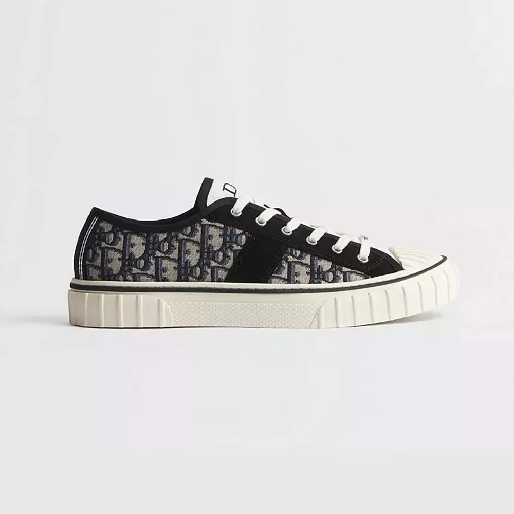 Dior Unisex Hooper Low-Top Sneaker Beige and Blue Dior Oblique Jacquard and Black Suede Calfskin (1) Dior Unisex Hooper Low-Top Sneaker Beige and Blue Dior Oblique Jacquard and Black Suede Calfskin
