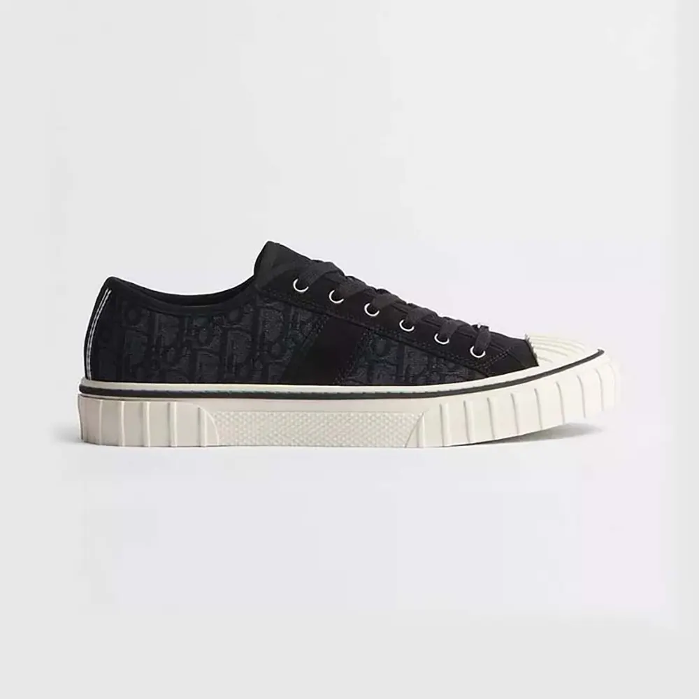 Dior Unisex Hooper Low-Top Sneaker Black Dior Oblique Jacquard and Black Suede Calfskin (1) Dior Unisex Hooper Low-Top Sneaker Black Dior Oblique Jacquard and Black Suede Calfskin