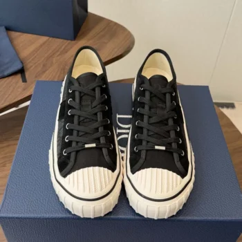 Dior Unisex Hooper Low-Top Sneaker Black Dior Oblique Jacquard and Black Suede Calfskin