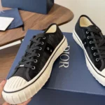 Dior Unisex Hooper Low-Top Sneaker Black Dior Oblique Jacquard and Black Suede Calfskin