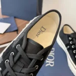Dior Unisex Hooper Low-Top Sneaker Black Dior Oblique Jacquard and Black Suede Calfskin