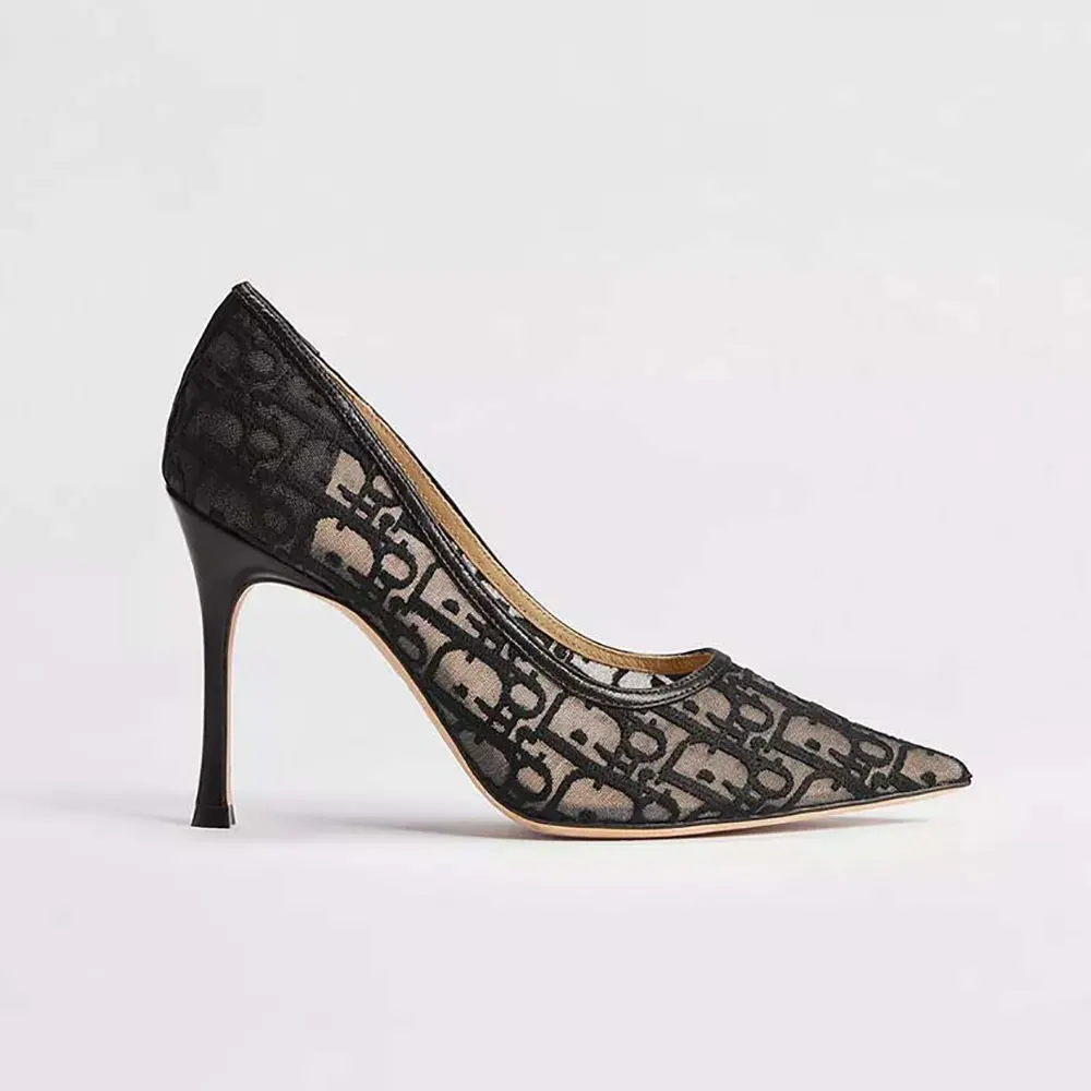 Dior Women Adiorable Pump Black Dior Oblique Embroidered Mesh (1) Dior Women Adiorable Pump Black Dior Oblique Embroidered Mesh