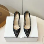 Dior Women Adiorable Pump Black Dior Oblique Embroidered Mesh