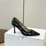 Dior Women Adiorable Pump Black Dior Oblique Embroidered Mesh