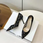 Dior Women Adiorable Pump Black Dior Oblique Embroidered Mesh