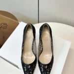 Dior Women Adiorable Pump Black Dior Oblique Embroidered Mesh