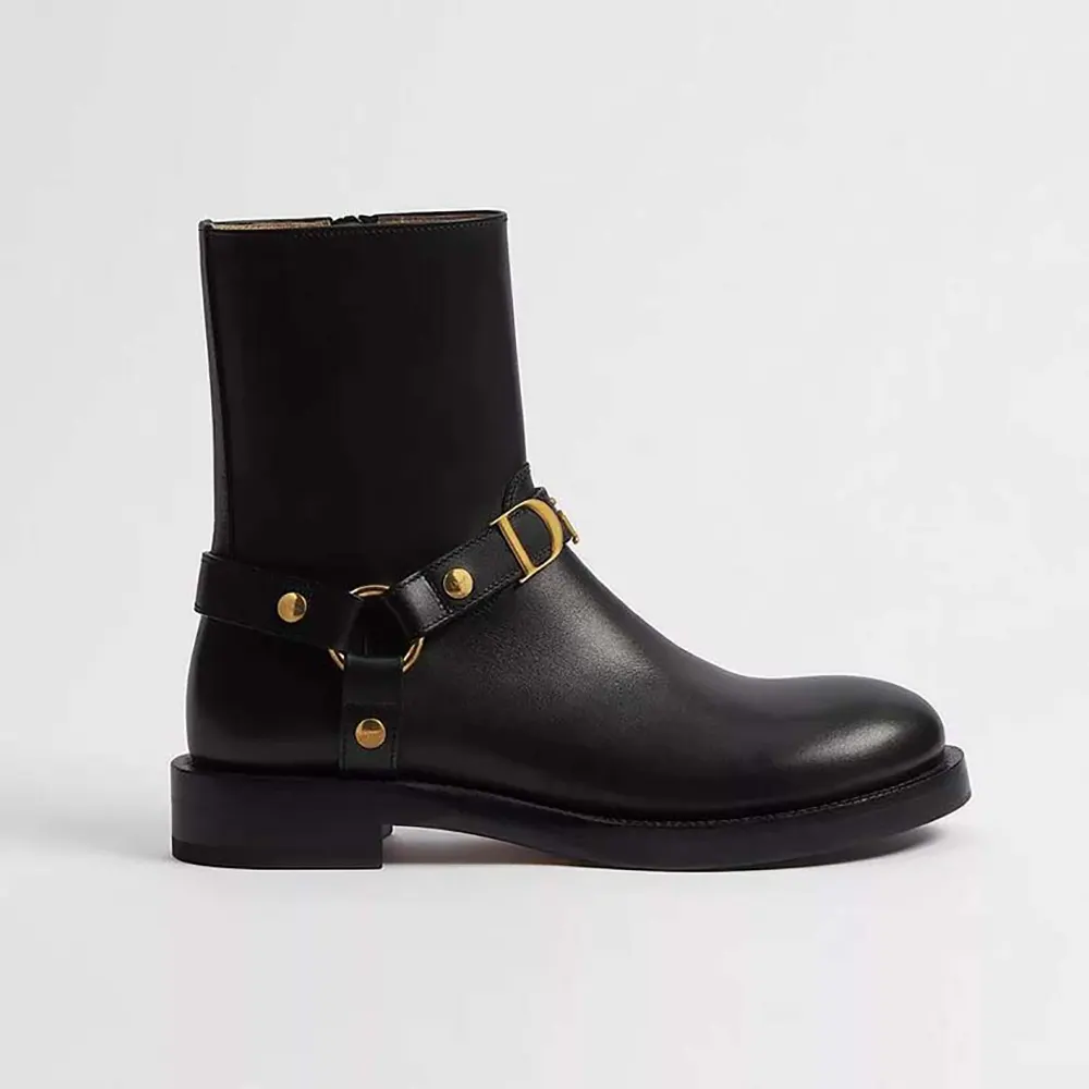 Dior Women Bolt Ankle Boot Black Calfskin KCT314VEA (1) Dior Women Bolt Ankle Boot Black Calfskin KCT314VEA