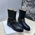 Dior Women Bolt Ankle Boot Black Calfskin KCT314VEA