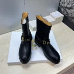 Dior Women Bolt Ankle Boot Black Calfskin KCT314VEA