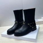 Dior Women Bolt Ankle Boot Black Calfskin KCT314VEA