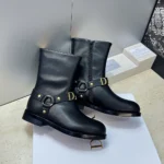 Dior Women Bolt Ankle Boot Black Calfskin KCT314VEA