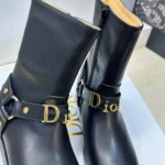 Dior Women Bolt Ankle Boot Black Calfskin KCT314VEA