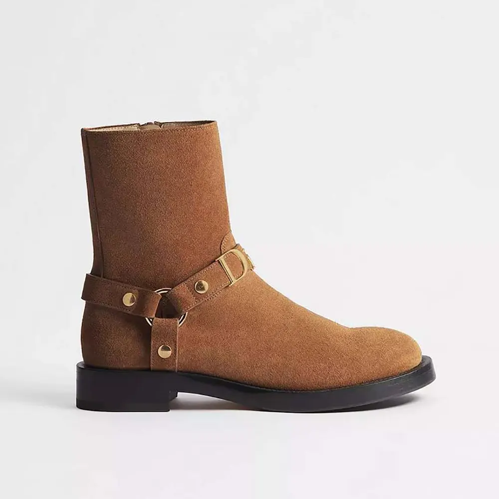 Dior Women Bolt Ankle Boot Cognac Brown Suede Calfskin KCT314SUE (1) Dior Women Bolt Ankle Boot Cognac Brown Suede Calfskin KCT314SUE