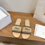 Dior Women Dioriviera Dior Woven Slide Trench Crocheted Raffia-Effect Technical Fabric