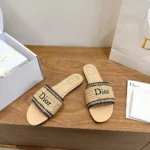 Dior Women Dioriviera Dior Woven Slide Trench Crocheted Raffia-Effect Technical Fabric
