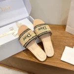 Dior Women Dioriviera Dior Woven Slide Trench Crocheted Raffia-Effect Technical Fabric