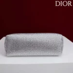 Dior Women Small Dior Bow Bag Silver-Tone Goatskin and Strass M0715PMST