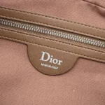 Dior Women Small Dior Granville Bag Golden Saddle Flat Macrocannage Suede Goatskin