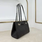Dior Women Small Dior Promenade Shopping Bag Black Flat Cannage Calfskin