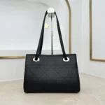 Dior Women Small Dior Promenade Shopping Bag Black Flat Cannage Calfskin