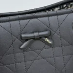 Dior Women Small Dior Promenade Shopping Bag Black Flat Cannage Calfskin