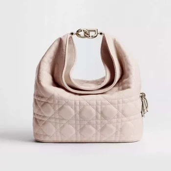 Dior Women Small Dior Toujours Hobo Bag Ballet Pink Cannage Lambskin