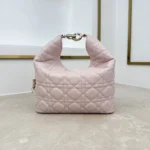 Dior Women Small Dior Toujours Hobo Bag Ballet Pink Cannage Lambskin