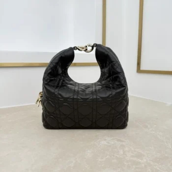 Dior Women Small Dior Toujours Hobo Bag Black Cannage Lambskin