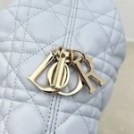 Dior Women Small Dior Toujours Hobo Bag Ice Blue Cannage Lambskin