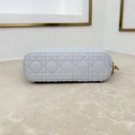 Dior Women Small Dior Toujours Hobo Bag Ice Blue Cannage Lambskin