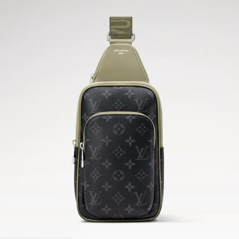 Louis Vuitton LV Unisex Avenue Slingbag PM Monogram Eclipse Coated Canvas M28735 (1) Louis Vuitton LV Unisex Avenue Slingbag PM Monogram Eclipse Coated Canvas M28735