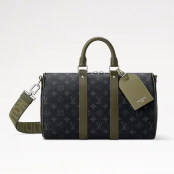 Louis Vuitton LV Unisex Keepall Bandoulière 35 in Monogram Eclipse Coated Canvas M28639