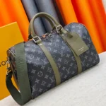 Louis Vuitton LV Unisex Keepall Bandoulière 35 in Monogram Eclipse Coated Canvas M28639