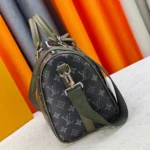 Louis Vuitton LV Unisex Keepall Bandoulière 35 in Monogram Eclipse Coated Canvas M28639