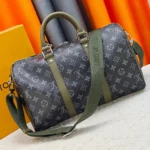 Louis Vuitton LV Unisex Keepall Bandoulière 35 in Monogram Eclipse Coated Canvas M28639