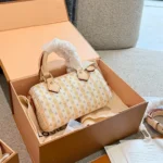 Louis Vuitton LV Unisex Nano Speedy in Signature Minigram Canvas Accented-M29030