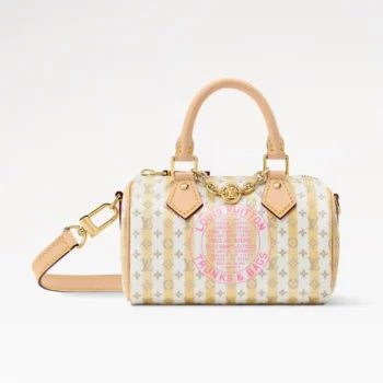 Louis Vuitton LV Unisex Nano Speedy in Signature Minigram Canvas Accented-M29030