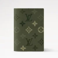 Louis Vuitton LV Unisex Passport Cover Monogram Surplus Coated Canvas-Khaki Green M2A663