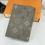 Louis Vuitton LV Unisex Passport Cover Monogram Surplus Coated Canvas-Khaki Green M2A663