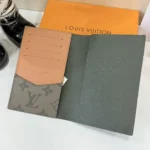 Louis Vuitton LV Unisex Passport Cover Monogram Surplus Coated Canvas-Khaki Green M2A663